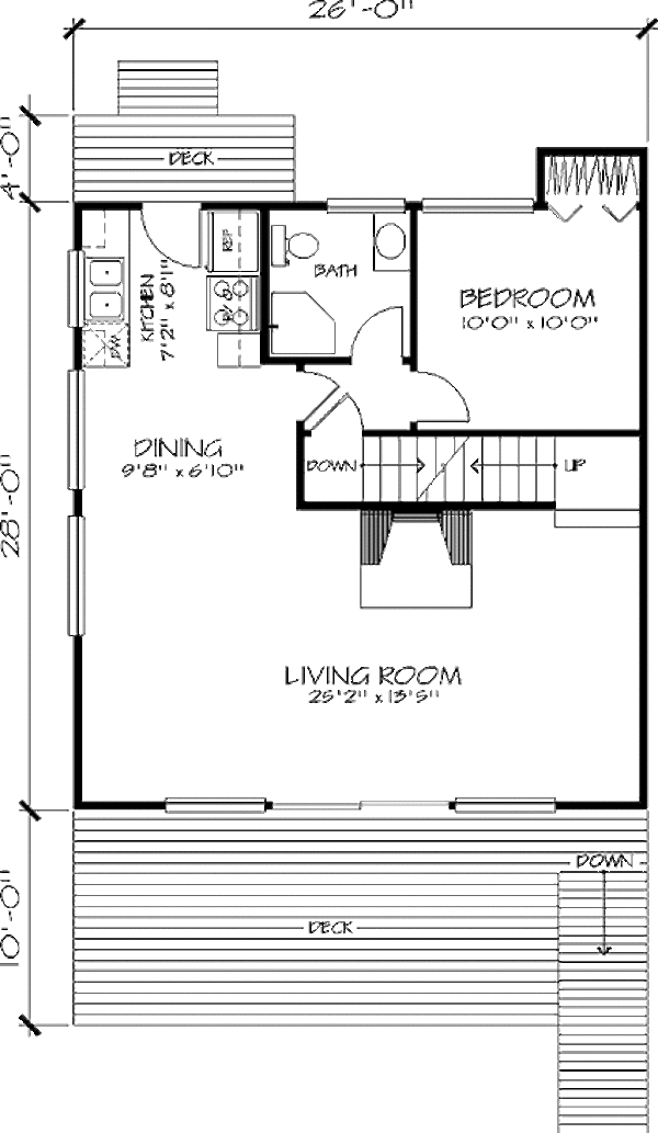 Cottage Floor Plan - Main Floor Plan #320-293