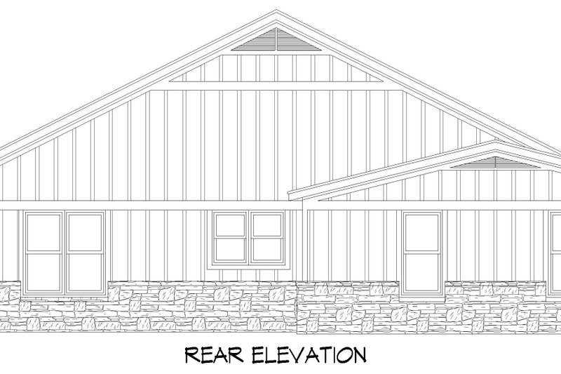 Dream House Plan - Exterior - Rear Elevation for Country House Plan #932-1281 - 4 bed, 3 bath