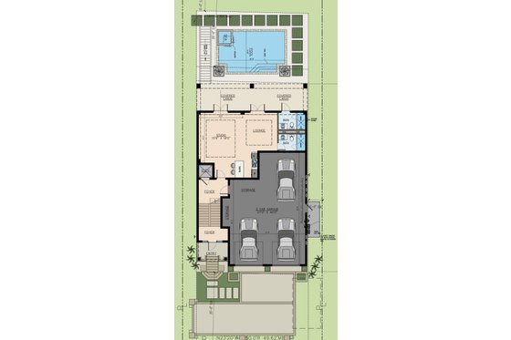 Floor Plan - Lower Floor for Modern House Plan #548-35 - 3 bed, 3.5 bath