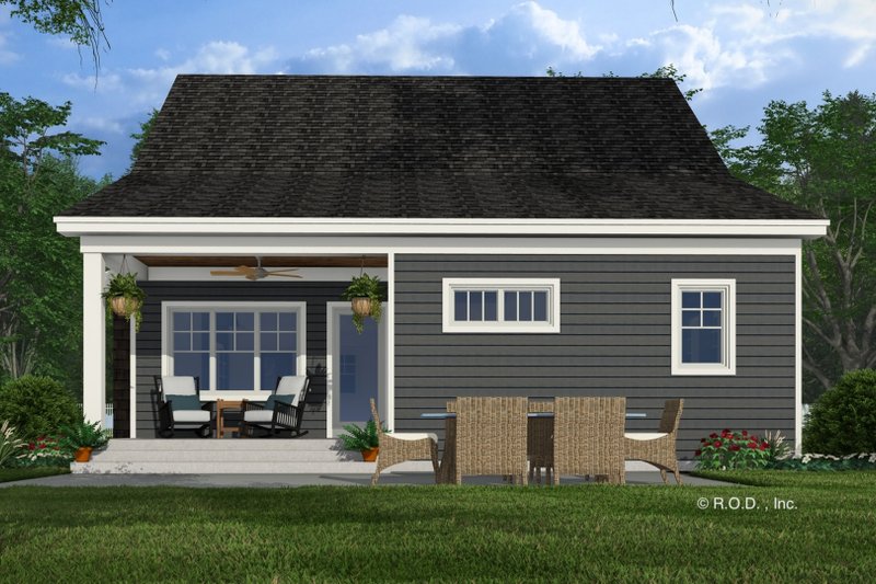 House Blueprint - Exterior - Rear Elevation 1 for Craftsman House Plan #51-1294 - 4 bed, 4 bath