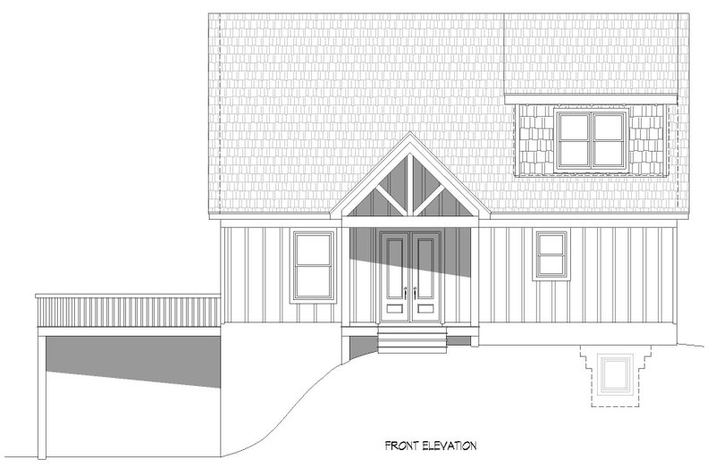 House Blueprint - Exterior - Front Elevation 3 for Traditional House Plan #932-478 - 3 bed, 2.5 bath