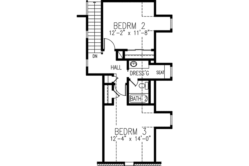 Home Plan - Floor Plan - Upper Floor for European House Plan #410-360 - 3 bed, 2.5 bath