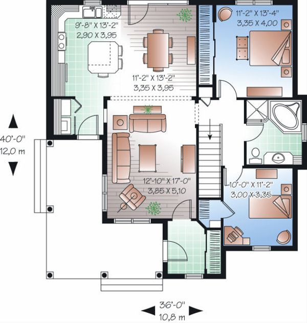 Architectural House Design - Country Floor Plan - Main Floor Plan #23-778