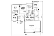 European Style House Plan - 3 Beds 2.5 Baths 1945 Sq/Ft Plan #20-2121 