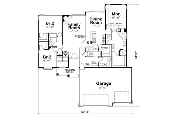 European house plan, floor plan