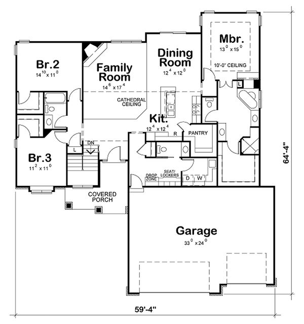 Home Plan - European house plan, floor plan