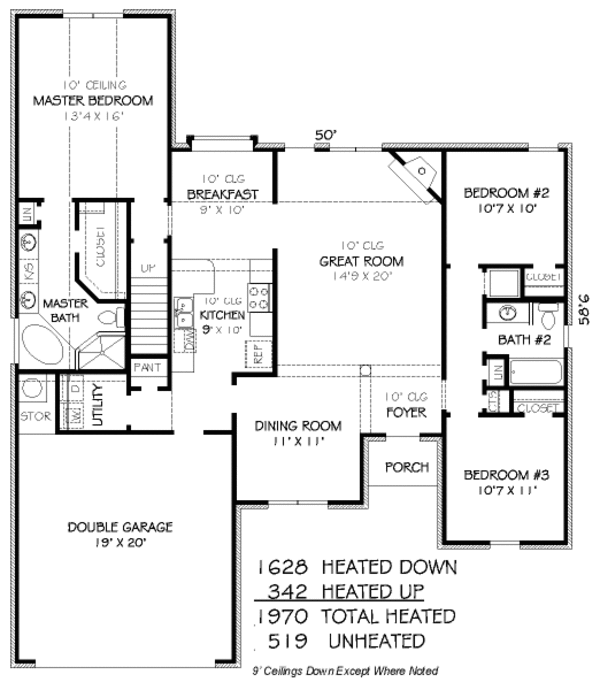 Traditional Floor Plan - Main Floor Plan #424-301
