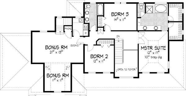 Country Floor Plan - Upper Floor Plan #51-339