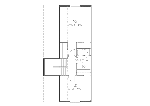 Craftsman Floor Plan - Upper Floor Plan #423-34