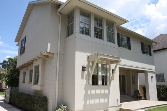 Exterior - Rear Elevation for Traditional House Plan #449-23 - 4 bed, 3.5 bath