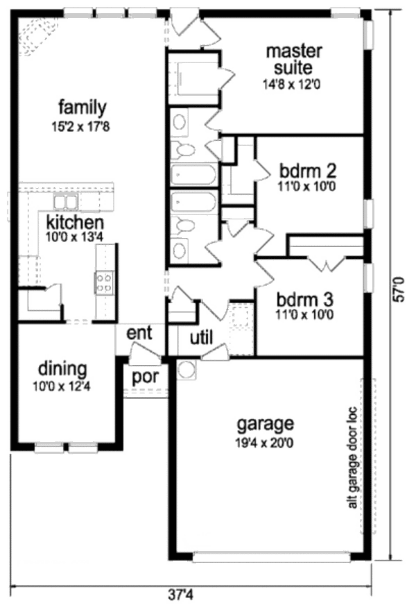 Traditional Floor Plan - Main Floor Plan #84-325