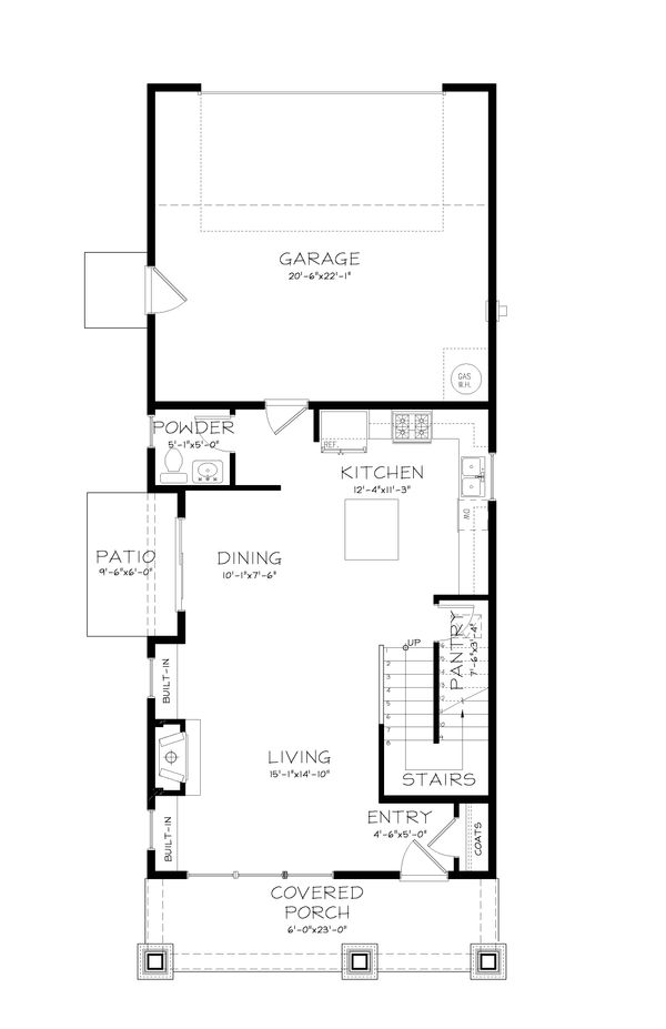 Craftsman Floor Plan - Main Floor Plan #895-6
