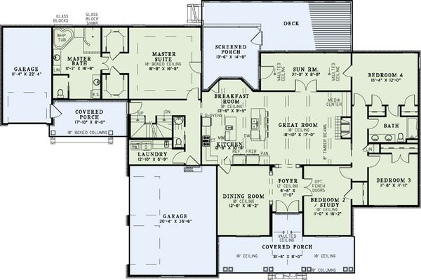 House Plan Design - European Floor Plan - Main Floor Plan #17-2509