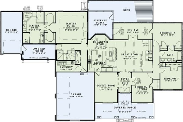 European Floor Plan - Main Floor Plan #17-2509