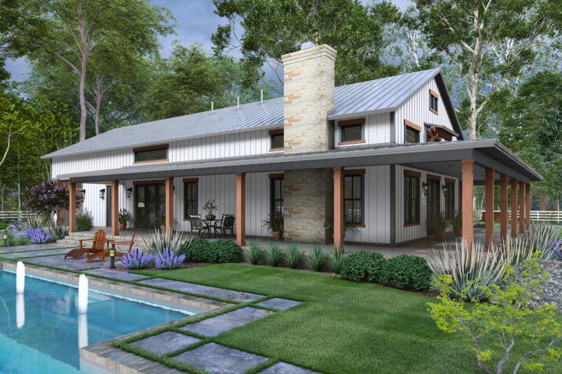 House Blueprint - Exterior - Other Elevation for Barndominium House Plan #120-282 - 3 bed, 3 bath