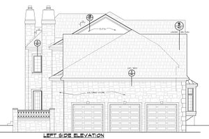 Exterior - Front Elevation 4 for European House Plan #20-2210 - 5 bed, 4.5 bath