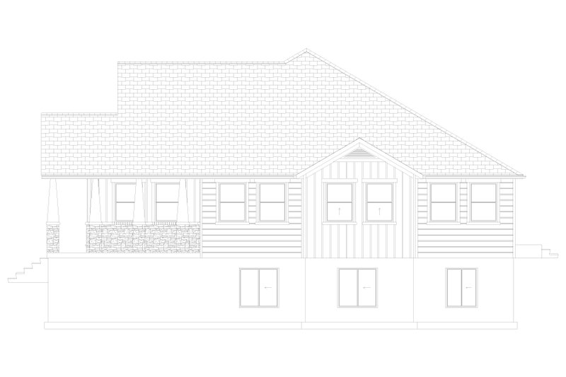Architectural House Design - Exterior - Other Elevation 4 for Craftsman House Plan #1060-102 - 3 bed, 2.5 bath