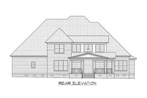 Exterior - Rear Elevation for European House Plan #1054-89 - 4 bed, 3.5 bath