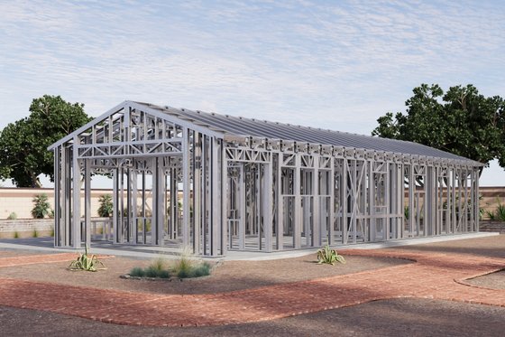 Exterior - Front Elevation 9 for Adobe / Southwestern House Plan #1106-106 - 3 bed, 2 bath