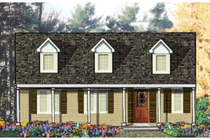 Country Exterior - Front Elevation Plan #3-120
