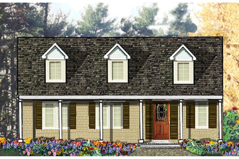 Country Style House Plan - 3 Beds 2 Baths 1500 Sq/Ft Plan #3-120