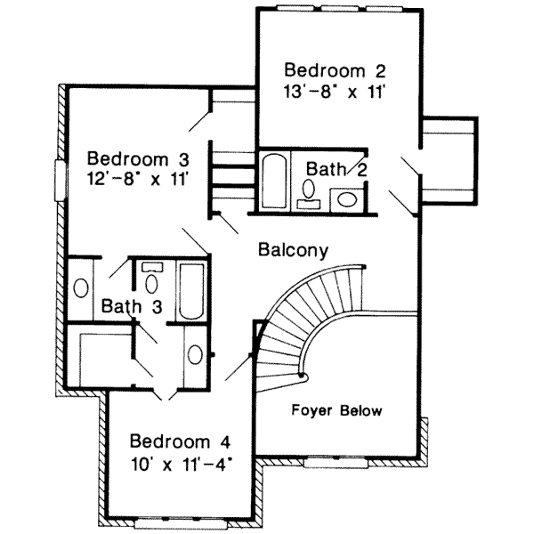 European Floor Plan - Upper Floor Plan #410-267