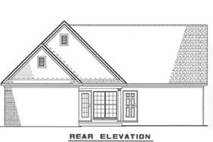Exterior - Rear Elevation for Country House Plan #17-2660 - 3 bed, 2 bath