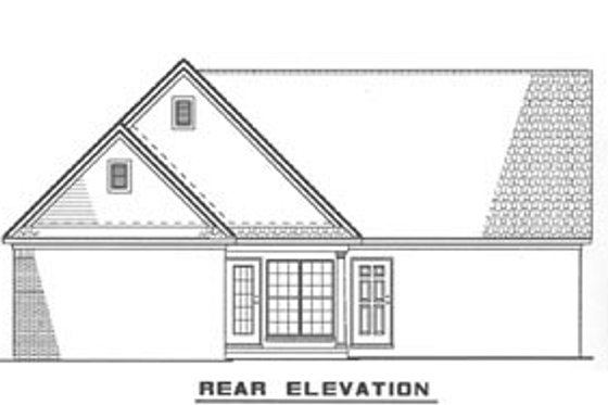 Exterior - Rear Elevation for Country House Plan #17-2660 - 3 bed, 2 bath