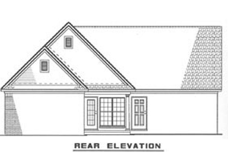 House Plan Design - Exterior - Rear Elevation for Country House Plan #17-2660 - 3 bed, 2 bath