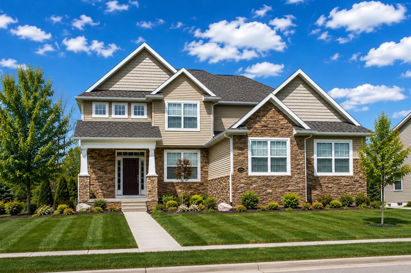 Architectural House Design - Exterior - Front Elevation 5 for Craftsman House Plan #20-2152 - 4 bed, 2.5 bath