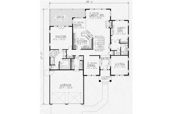 Floor Plan - Main Floor for Traditional House Plan #112-126 - 4 bed, 4 bath