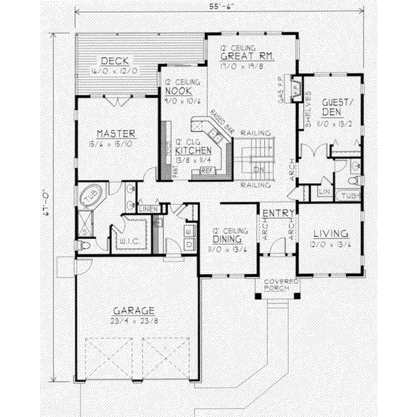Traditional Floor Plan - Main Floor Plan #112-126
