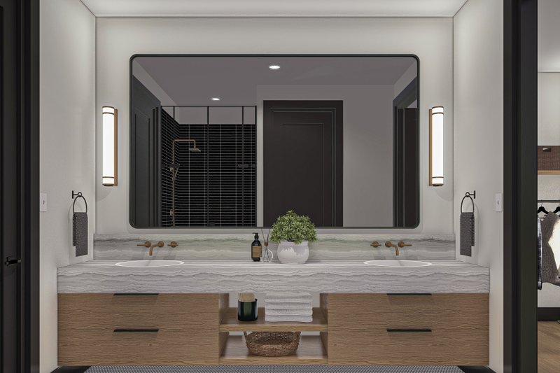 House Blueprint - Interior - Master Bathroom for Modern House Plan #455-470 - 3 bed, 2.5 bath
