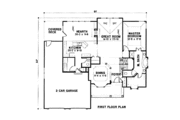 Traditional Style House Plan - 4 Beds 5 Baths 3018 Sq/Ft Plan #67-153 Floor 