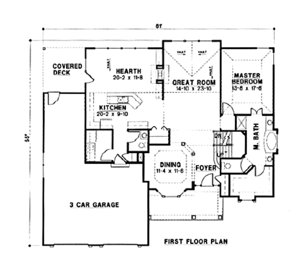 Traditional Floor Plan - Main Floor Plan #67-153
