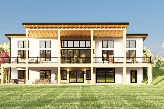 Exterior - Rear Elevation for Modern House Plan #1064-323 - 3 bed, 2 bath