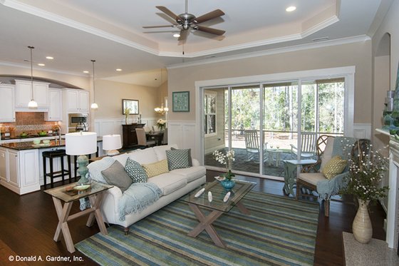 Interior - Family Room 1 for European House Plan #929-958 - 4 bed, 3 bath