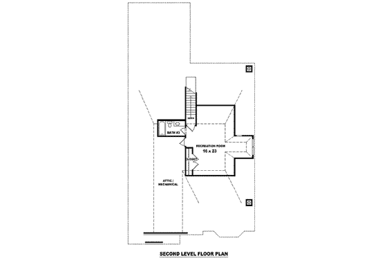 Floor Plan - Upper Floor for European House Plan #81-1225 - 3 bed, 3 bath
