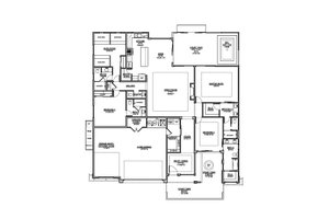 Floor Plan - Main Floor for Adobe / Southwestern House Plan #1073-26 - 4 bed, 4.5 bath