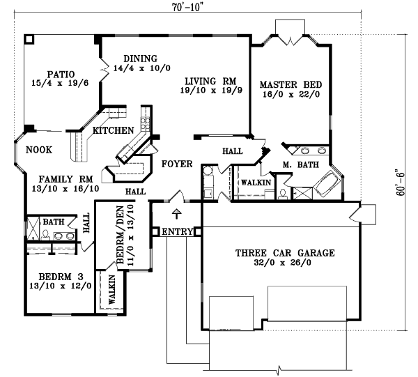 Mediterranean Floor Plan - Main Floor Plan #1-1479