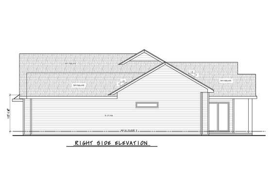 Exterior - Other Elevation 1 for Farmhouse House Plan #20-2510 - 4 bed, 2 bath