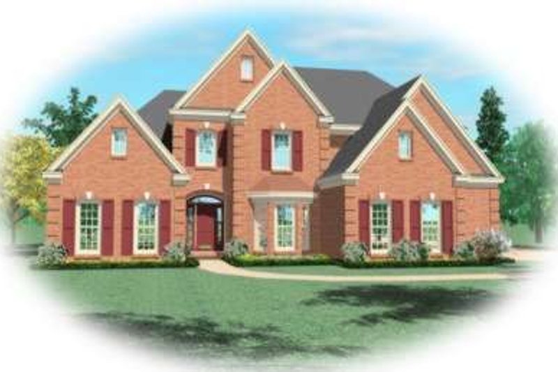 Exterior - Front Elevation 2 for European House Plan #81-993 - 4 bed, 3.5 bath