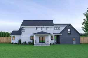 Exterior - Rear Elevation for Farmhouse House Plan #1070-34 - 3 bed, 2.5 bath