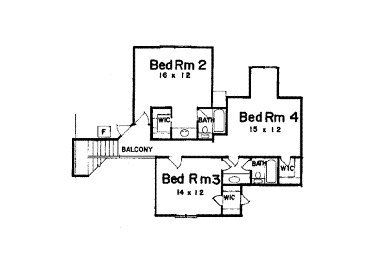 Dream House Plan - Floor Plan - Upper Floor for European House Plan #52-124 - 3 bed, 3.5 bath