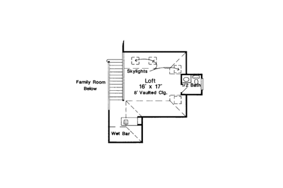 Floor Plan - Upper Floor for European House Plan #410-357 - 3 bed, 2.5 bath