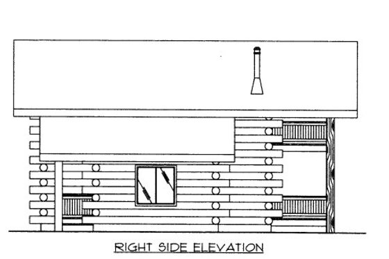 Exterior - Other Elevation for Log House Plan #117-589 - 2 bed, 2 bath