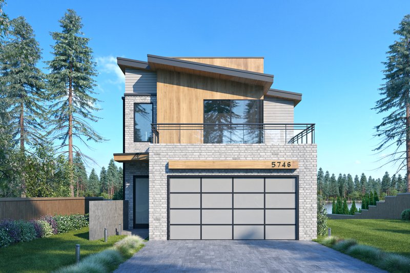 House Blueprint - Contemporary Exterior - Front Elevation Plan #1066-149