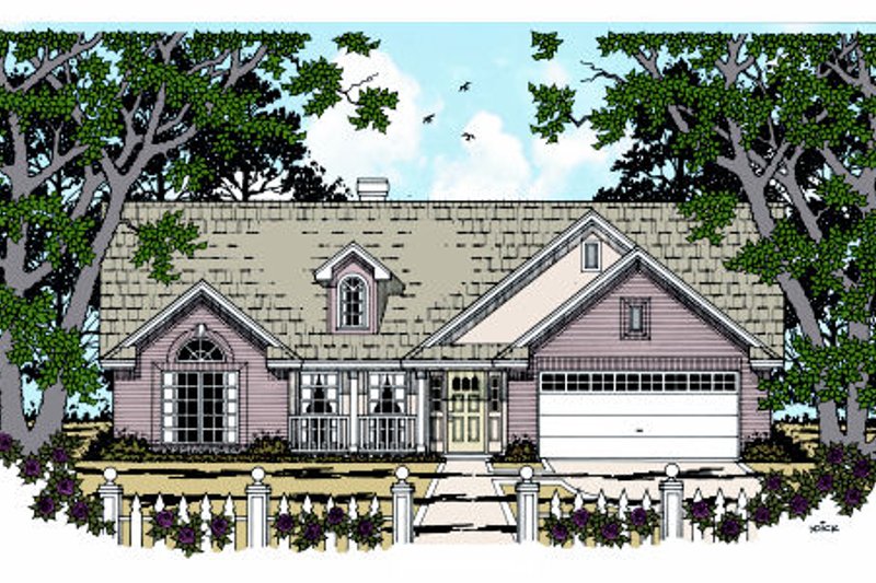 Home Plan - Country Exterior - Front Elevation Plan #42-353