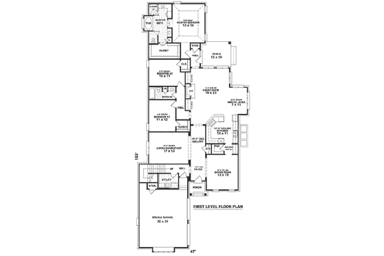 Floor Plan - Main Floor for Traditional House Plan #81-381 - 3 bed, 3 bath