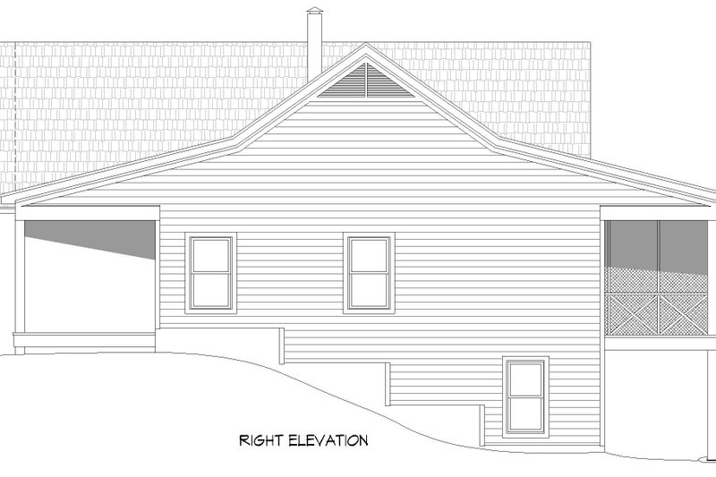 House Blueprint - Exterior - Other Elevation 1 for Country House Plan #932-587 - 2 bed, 2 bath